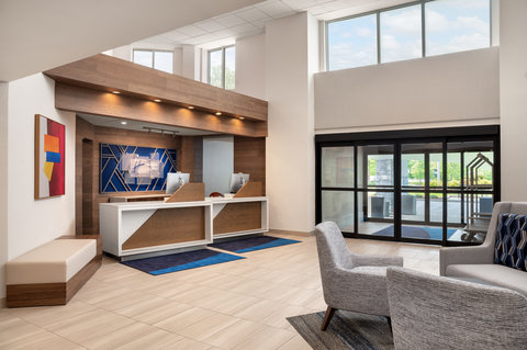 Gather, relax, and recharge in our inviting lobby space.