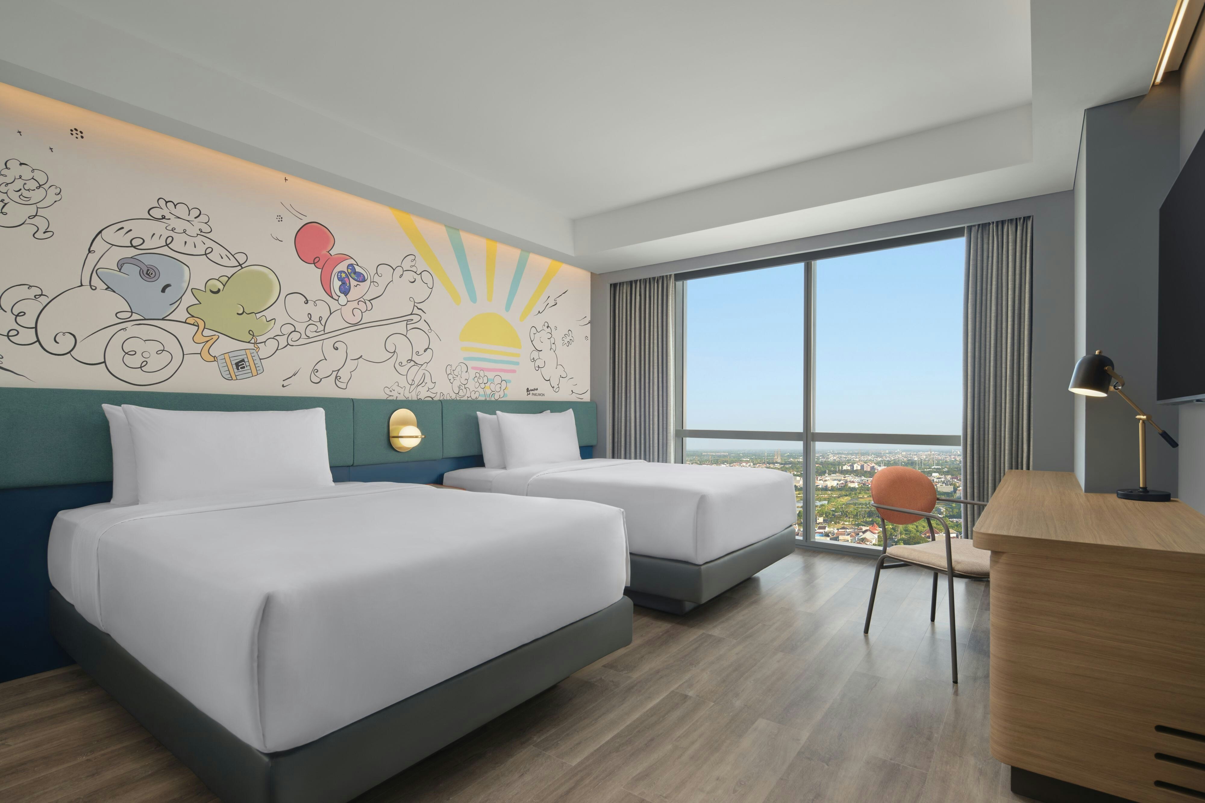 Aloft Surabaya Pakuwon City-guestroom-Deluxe Loft Twin room outwards.jpg