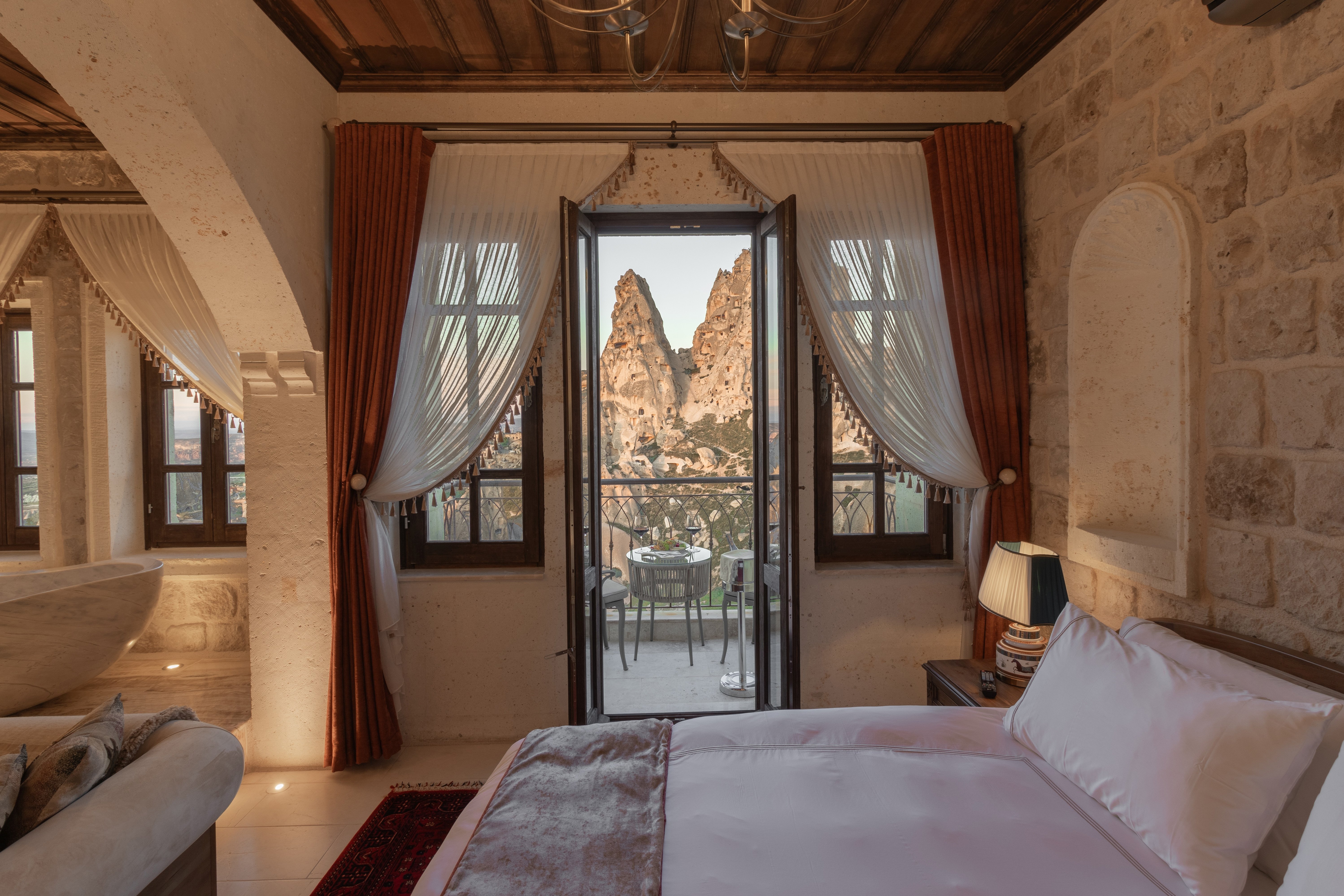 Via Regia Cappadocia-guestroom-Stone Arched Honeymoon Suite - Bedroom.jpg