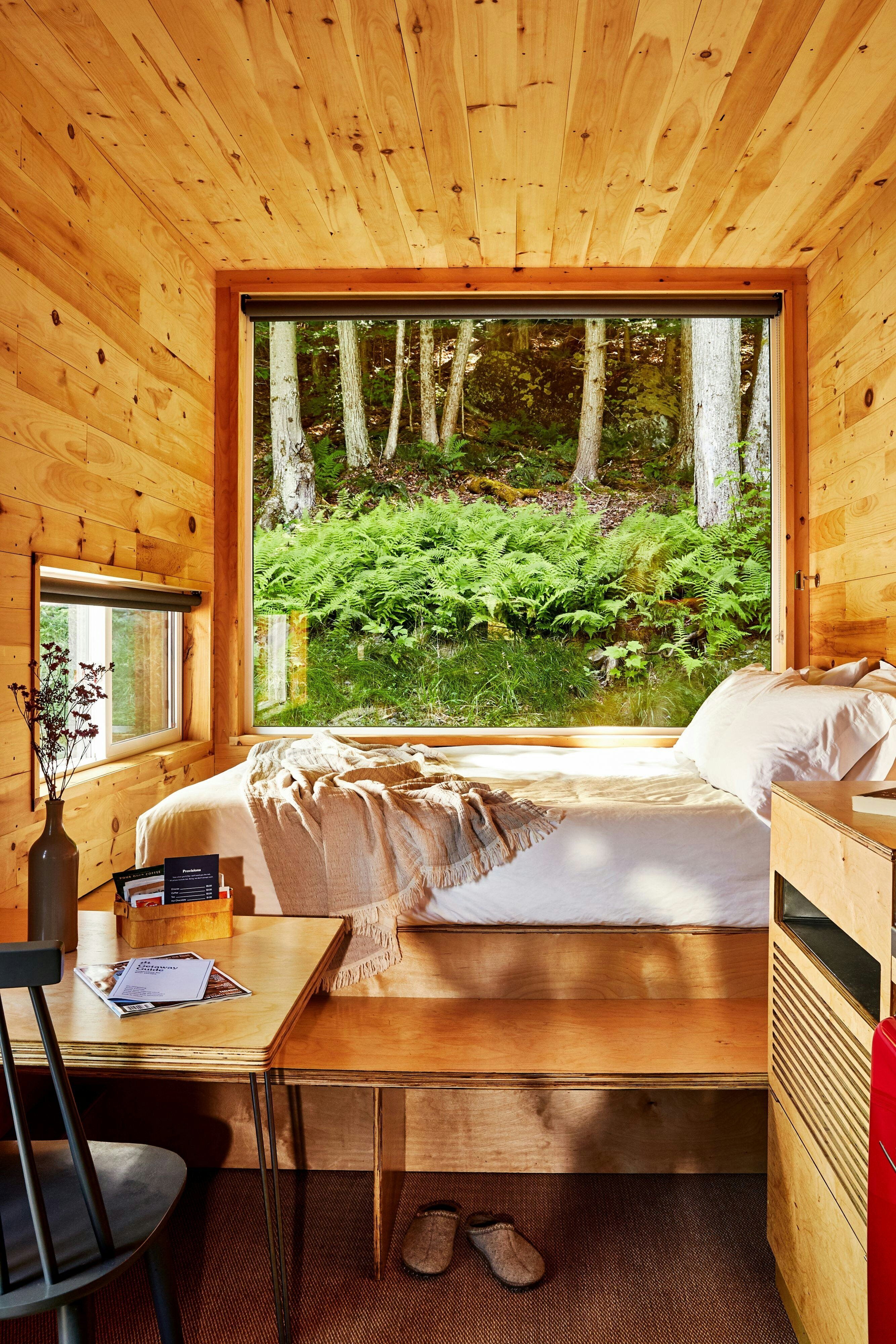 POSTCARD CABINS ST FRANCOIS-guestroom-Interior, Kitchen + Bed.jpg