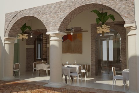 Dine al fresco at our boutique hotel in Santo Domingo.