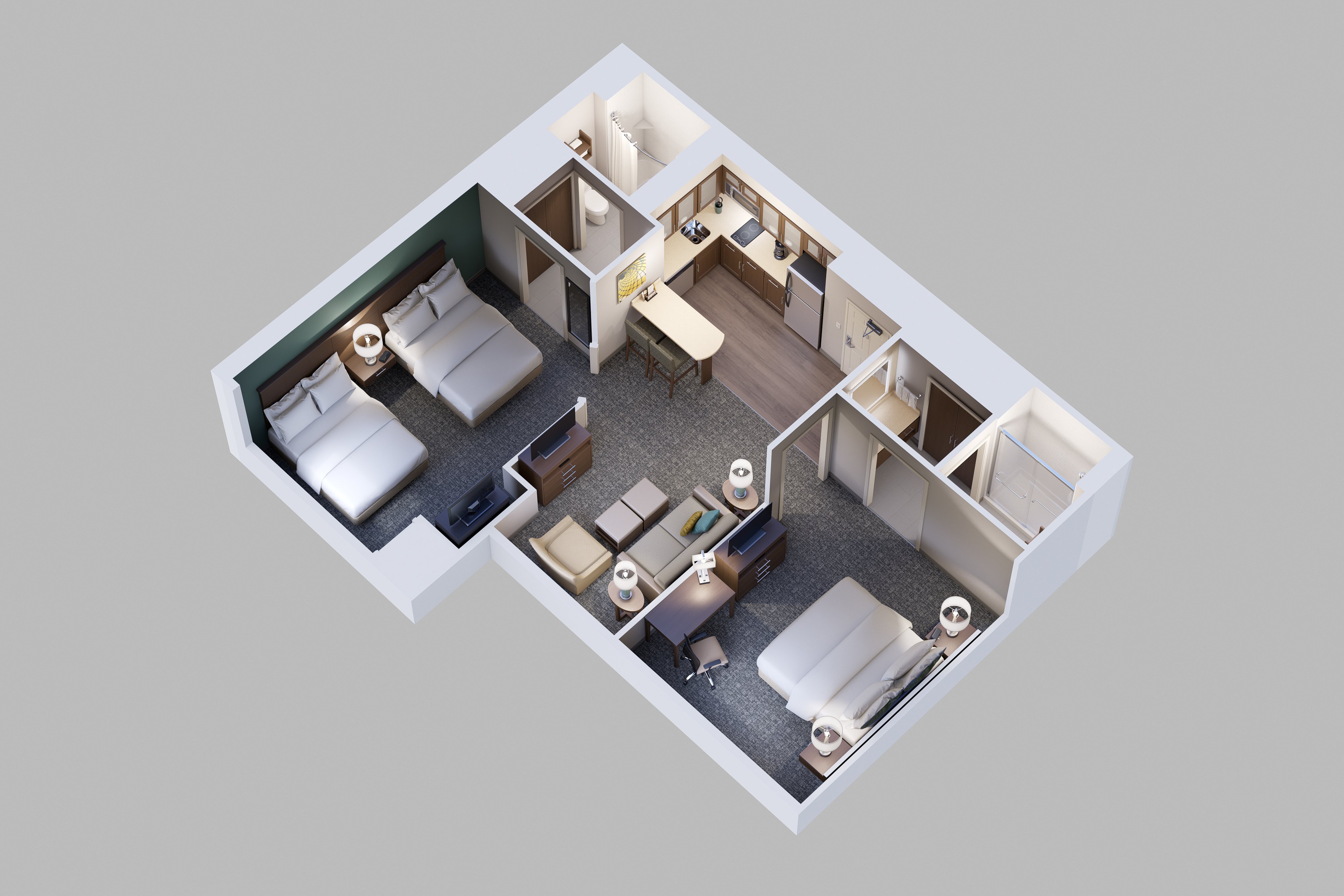 STAYBRIDGE STES MEDICAL CENTER BY I-guestroom-1 King Bed and 2 Double Beds Two Bedroom Suite.jpg