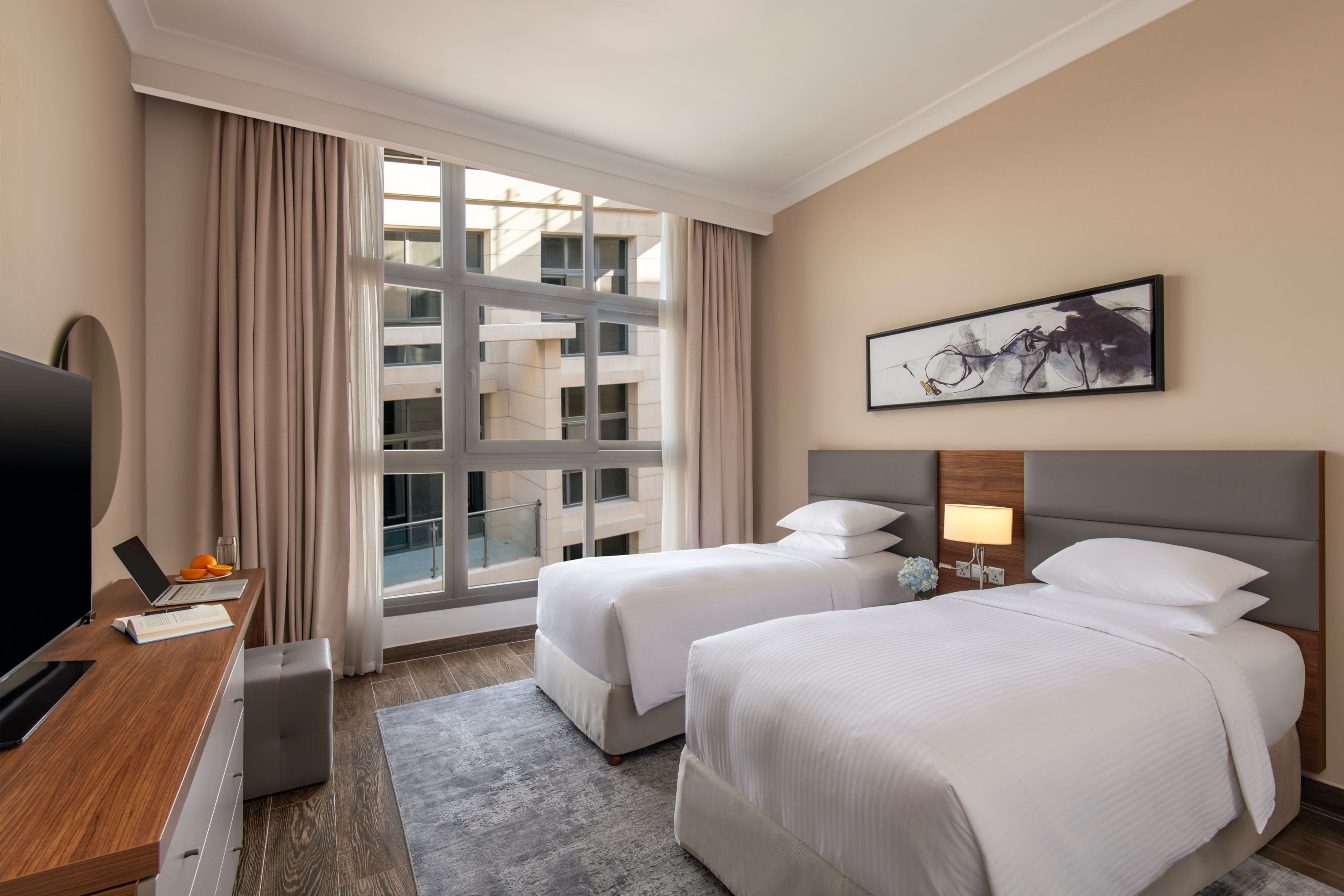 Marriott Executive Apartments Doha Le Mirage City Walk-guestroom-Three Bedroom Duplex Apartment Twin.jpg