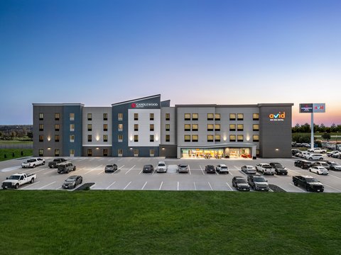 Hotel Exterior with free onsite parking 