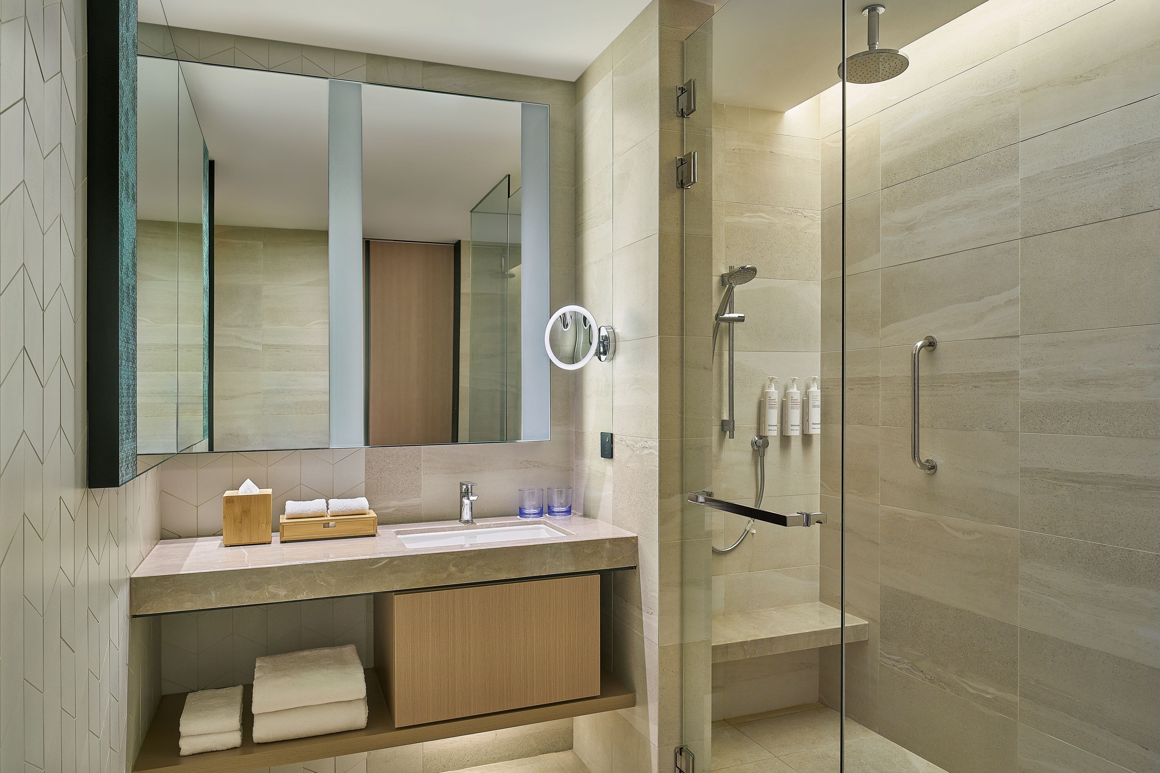 Penang Marriott Hotel-guestroom-Guest Bathroom with Walk in Shower.jpg