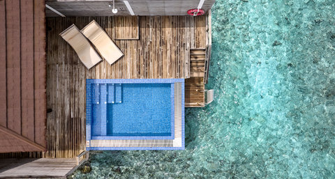 Romantic Water Villa With Pool Aerial