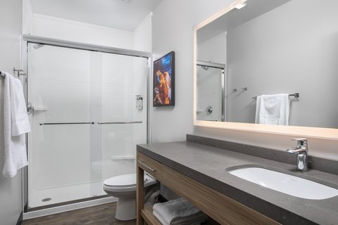 Refresh with premium bath amenities and plenty of counter space.