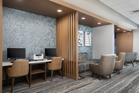 Business center and lobby seating designed for comfort and ease.