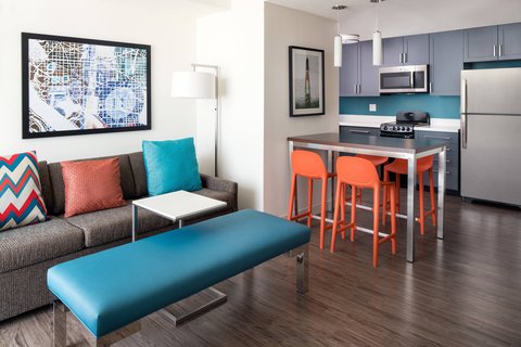 One-Bedroom Suite - Living Room & Kitchen