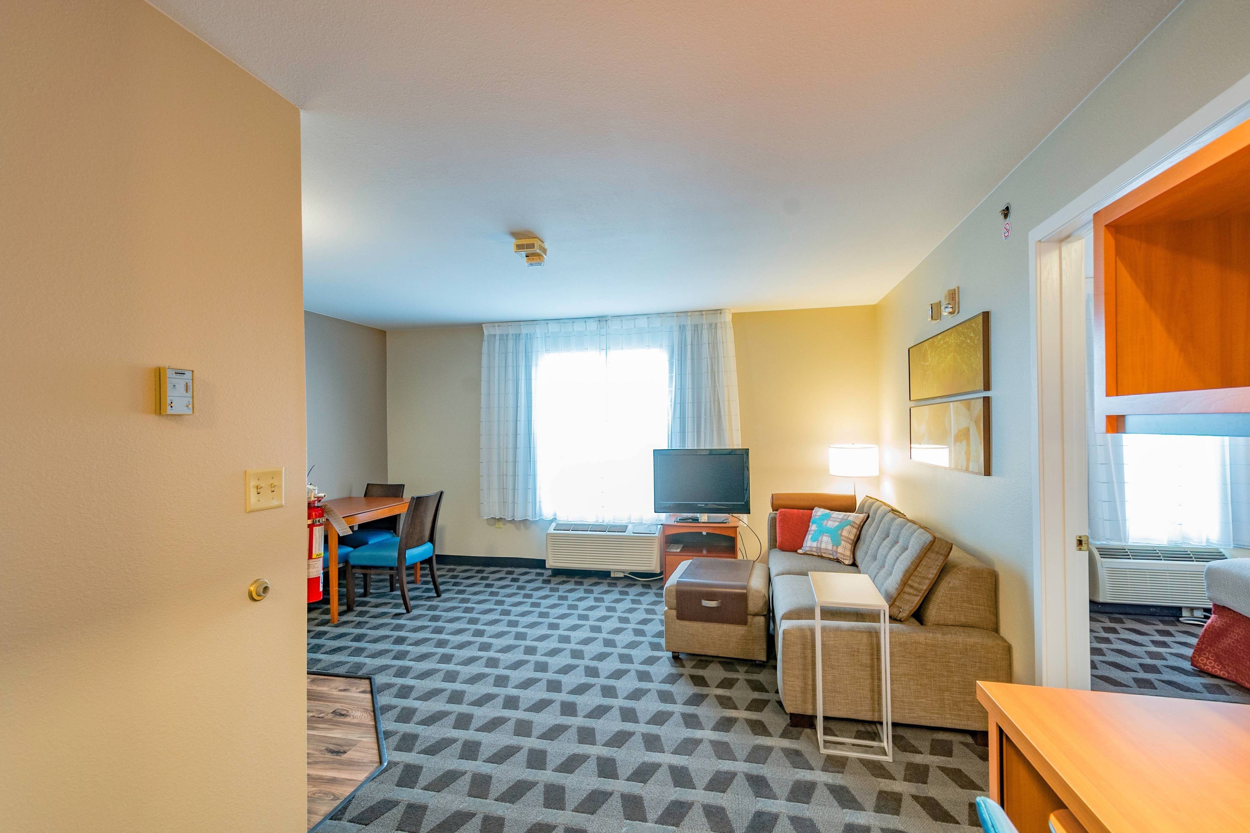 TownePlace Suites by Marriott Cleveland Streetsboro-guestroom-One-Bedroom Suite - Living Room.jpg