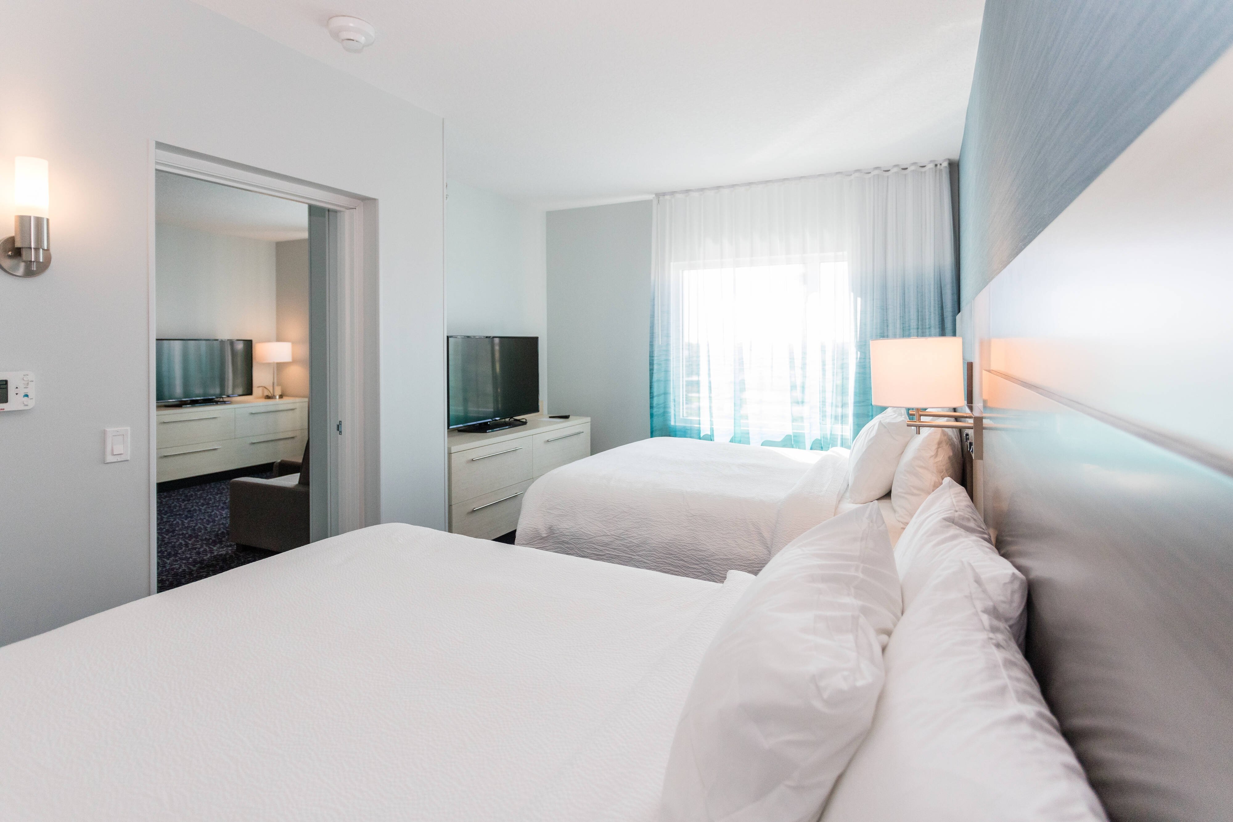 TownePlace Suites by Marriott Port St Lucie I-95-guestroom-One-Bedroom Queen/Queen Suite - Bedroom.jpg
