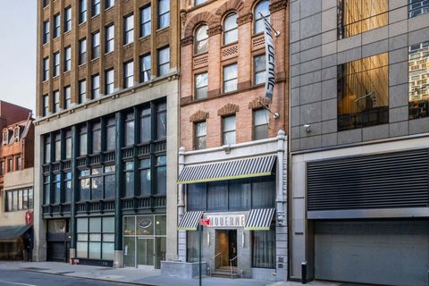 The Moderne Hotel NYC 243 W 55th St New York NY 10019 USA - Exterior View Hotel Entrance