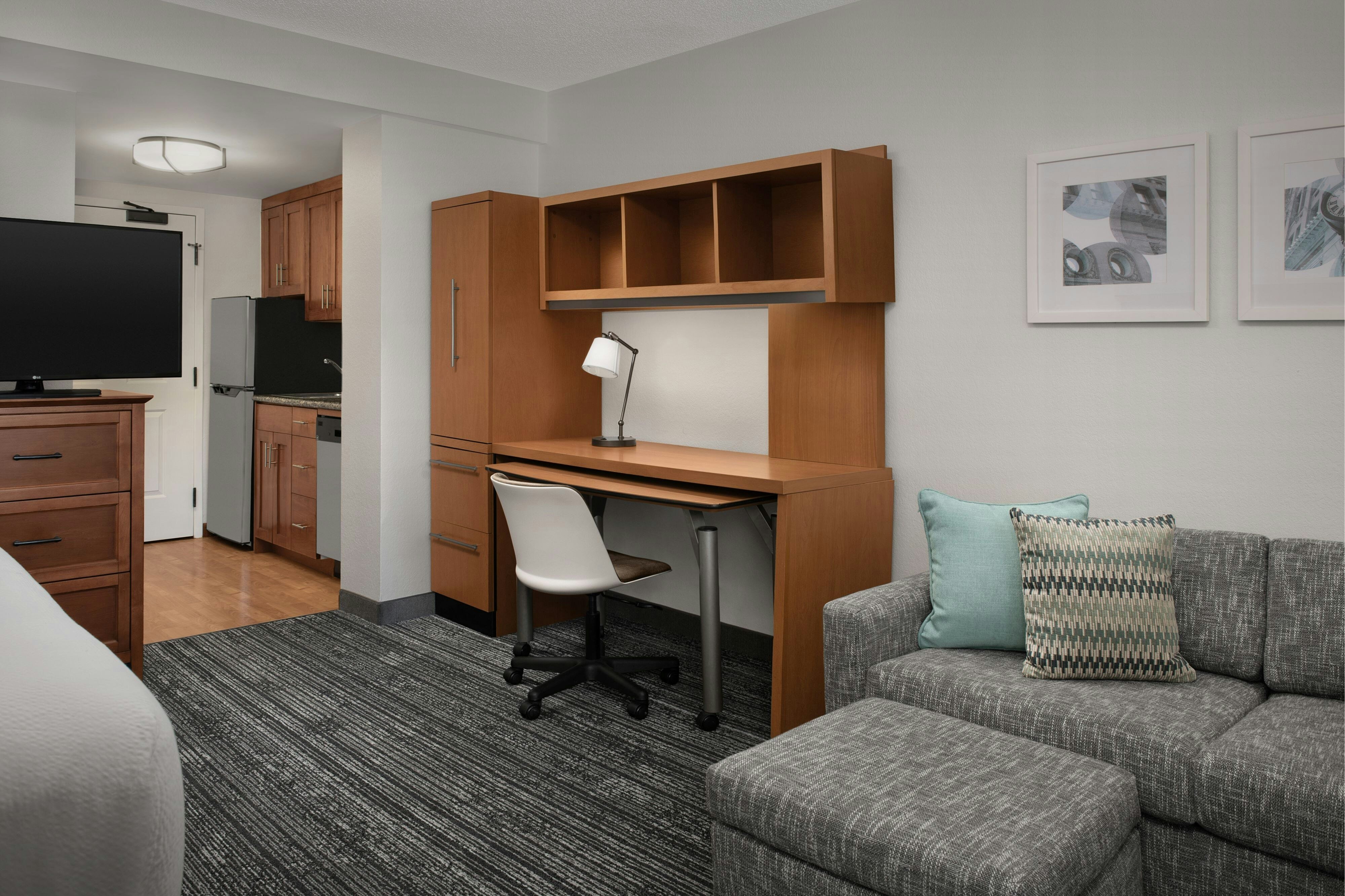 TownePlace Suites by Marriott Suffolk Chesapeake-guestroom-Studio Bedroom - Living Area with Sofa Bed.jpg