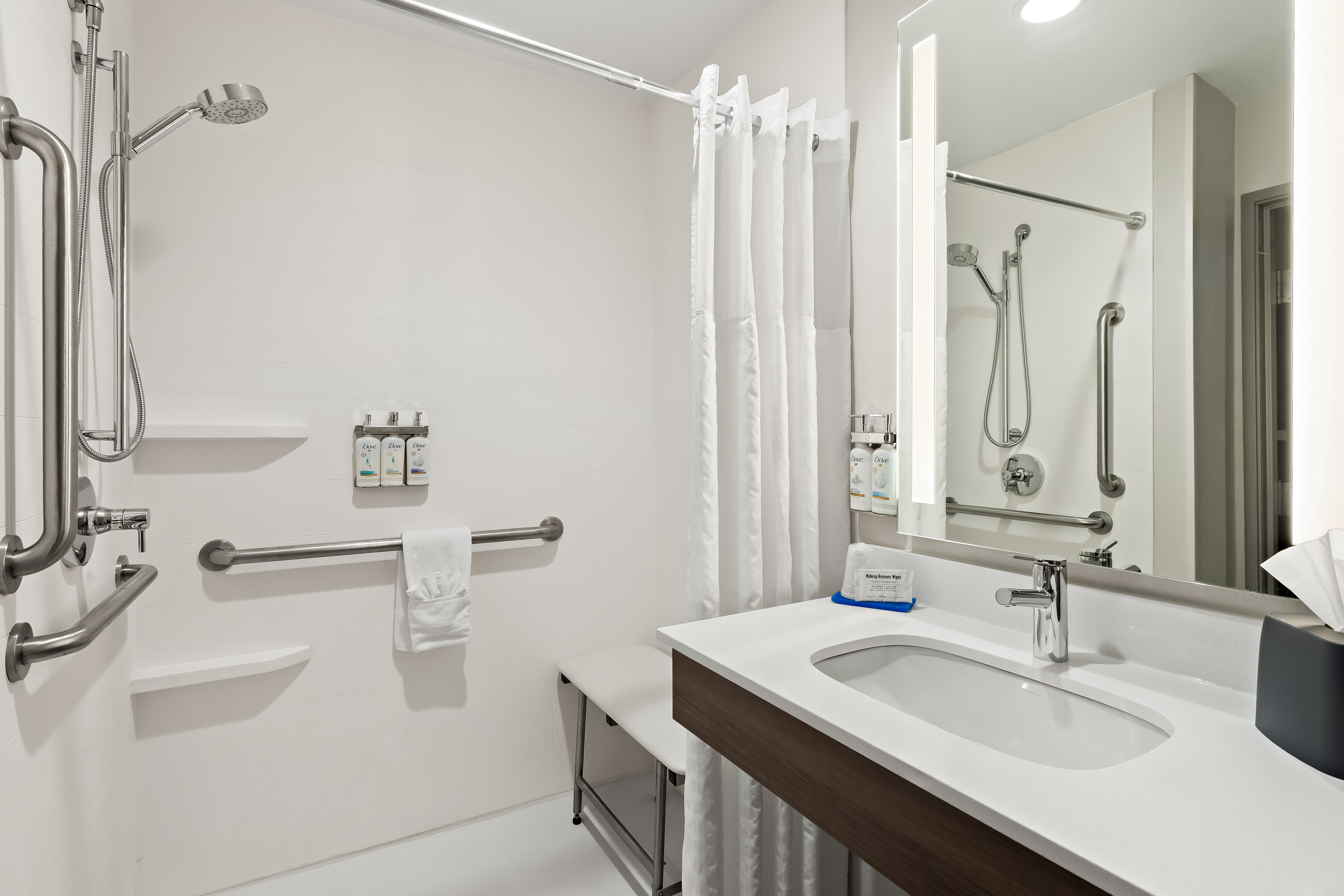 HOLIDAY INN EXP STES PERRY BY IHG-guestroom-Our guest bathrooms have plenty of counter space to get ready..jpg