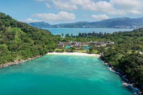 Aerial view of tropical resort