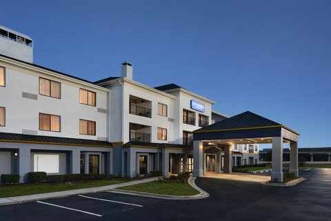 Hotel Exterior at Dusk