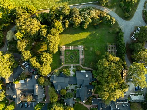 AERIAL VIEW OF THE FEARRINGTON HOUSE