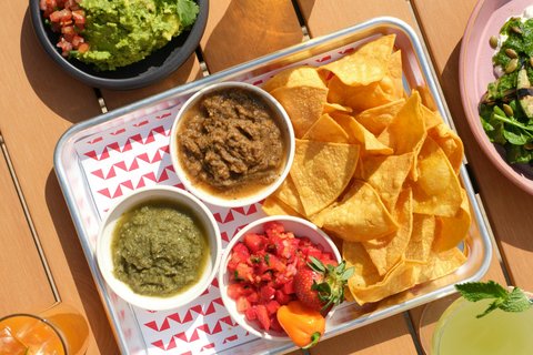 Flora Loca Rooftop Cantina Chips and Salsa