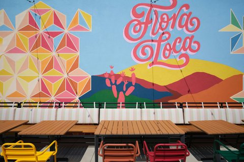 Flora Loca Mural and Seating