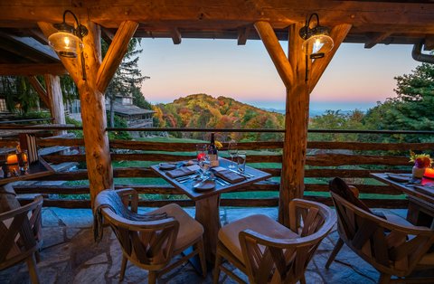 Sunset on Outdoor Dining Porch