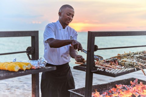 Thanda Island Dining Beach BBQ Fish Braai Hywell Waters