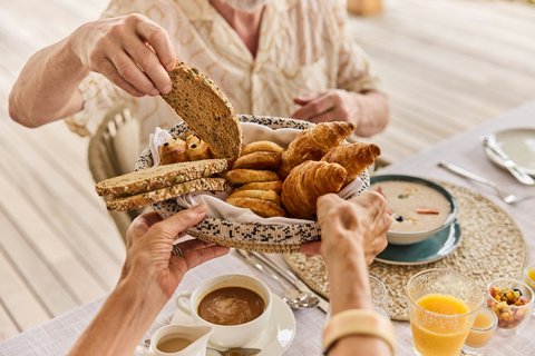 Thanda Island Dining Breakfast Pastries Hywell Waters