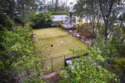 Thanda Island Activities Ginbledon TennisCourt Aerial Hywell Waters