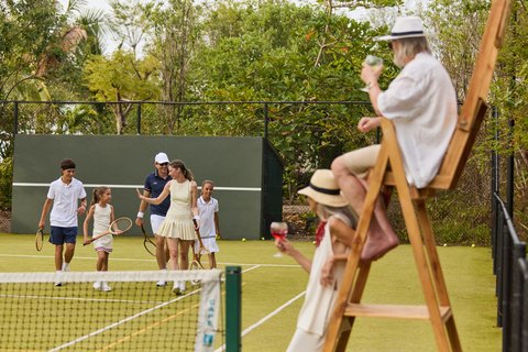 Thanda Island Activities Ginbledon TennisCourt Family Hywell Waters