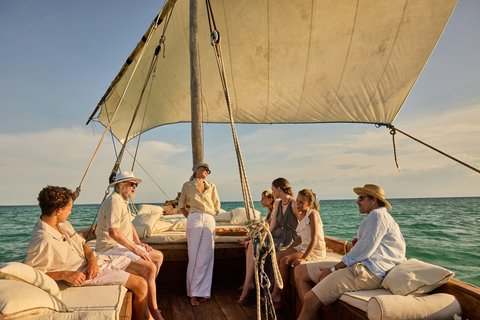 Thanda Island Activties Sailing Traditional East African Dhow Family Hywell Waters