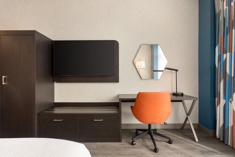 Standard King guest room with workspace in downtown Houston.