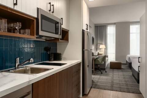 Spread out in a suite designed for extended stays.