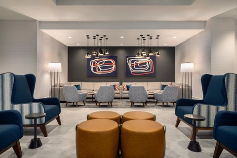 Gather or relax in our downtown Houston hotel lobby.