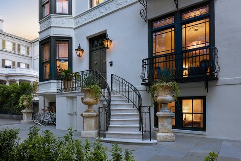 Front Steps at Dusk - The Douglas, Savannah , GA