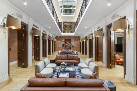 Gather beneath the skylight at the heart of our hotel
