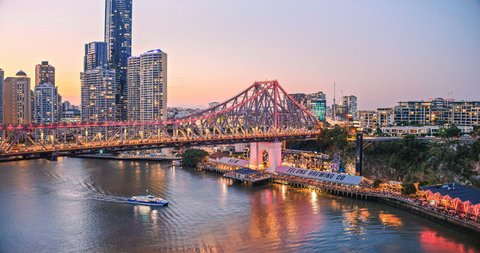 Explore Brisbane\'s iconic Howard Smith Wharves by the river
