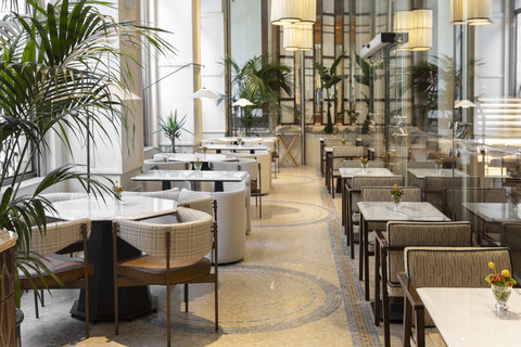 A bright dining space shaped by the energy of Istanbul