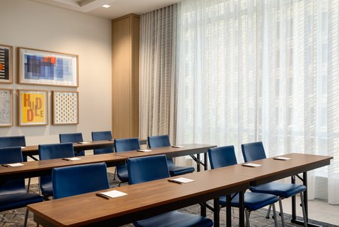Alpha Meeting Room in classroom style in downtown Houston.