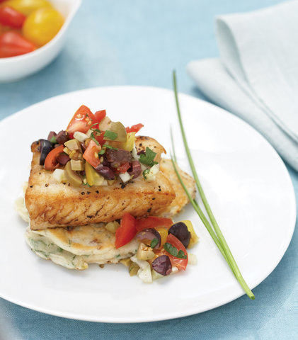 Cod with Olive Salsa
