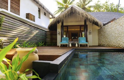 Halaveli Maldives Beach Villa Bedrooms HD