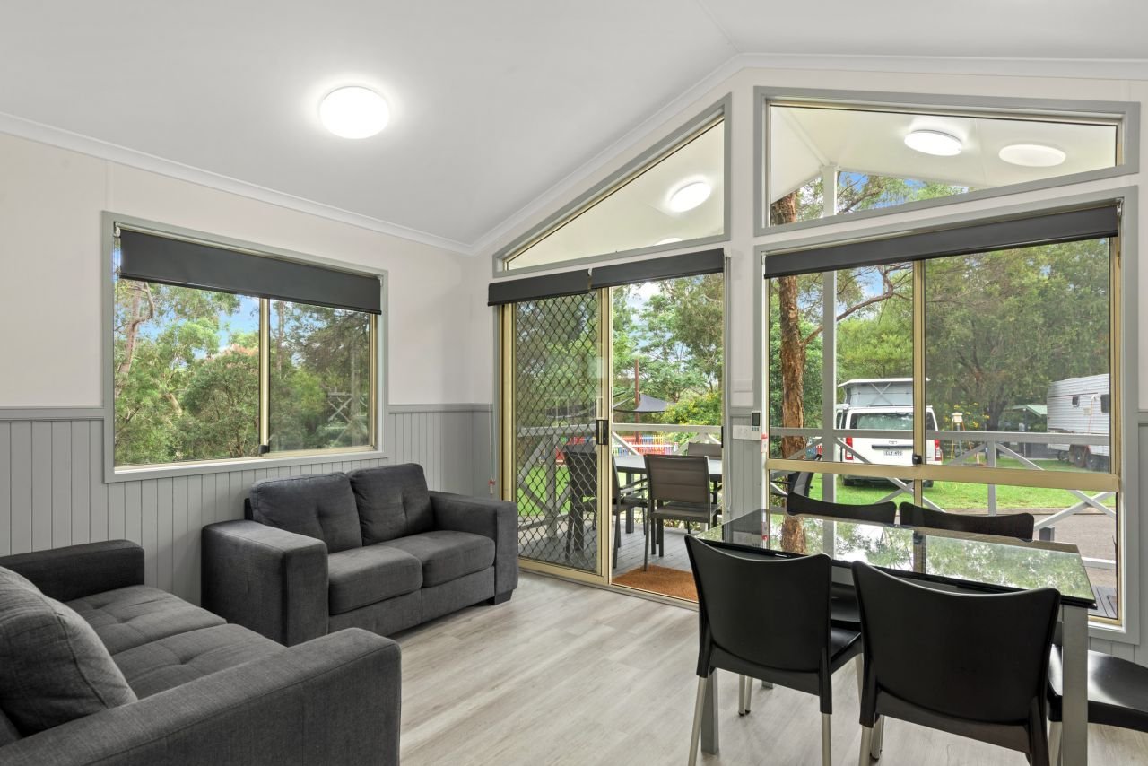 Discovery Parks - Lane Cove-guestroom-Standard 2BR Cabin Slps 5 (02) - Living Area.jpg