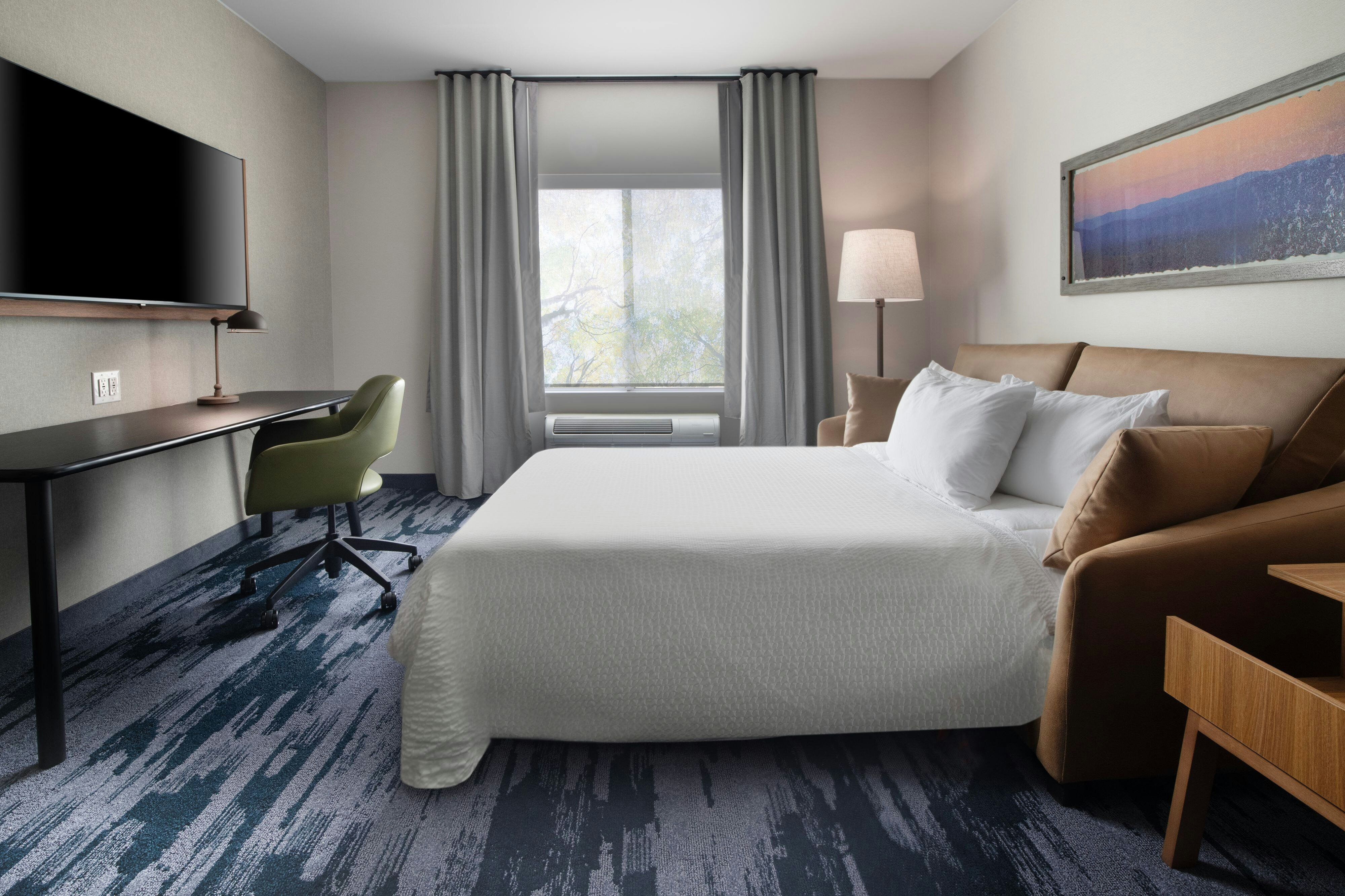 Fairfield by Marriott Inn and Suites DeSoto Dallas South-guestroom-King Bedroom Suite Sofa Bed.jpg