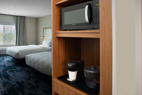 Bedroom Coffee Maker, Microwave & Mini Fridge