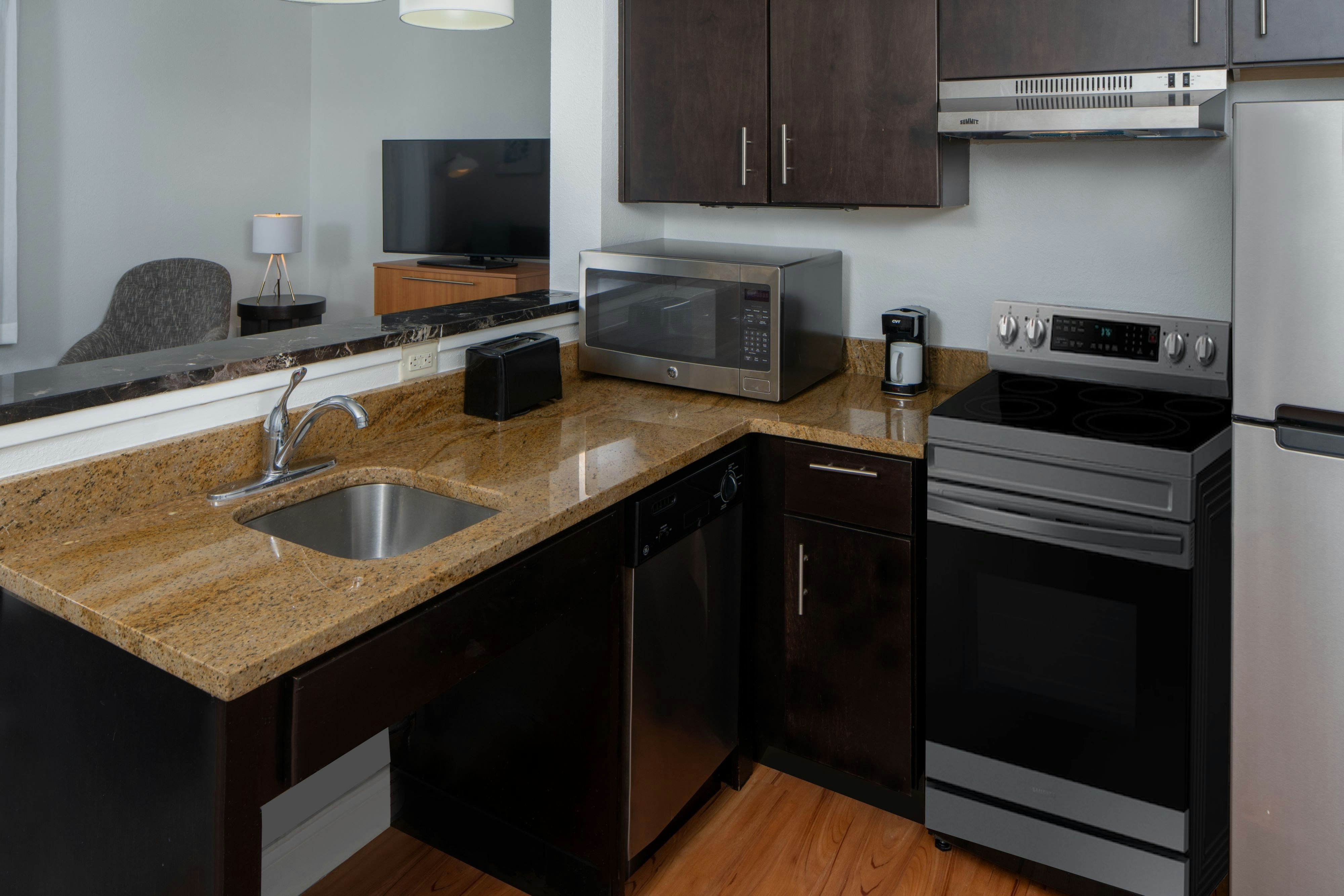 TownePlace Suites by Marriott Huntsville West-Redstone Gateway-guestroom-Two-Bedroom Kitchen.jpg