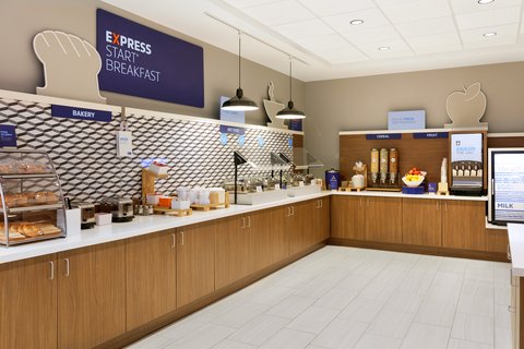 Complimentary hot breakfast with many delicious options.