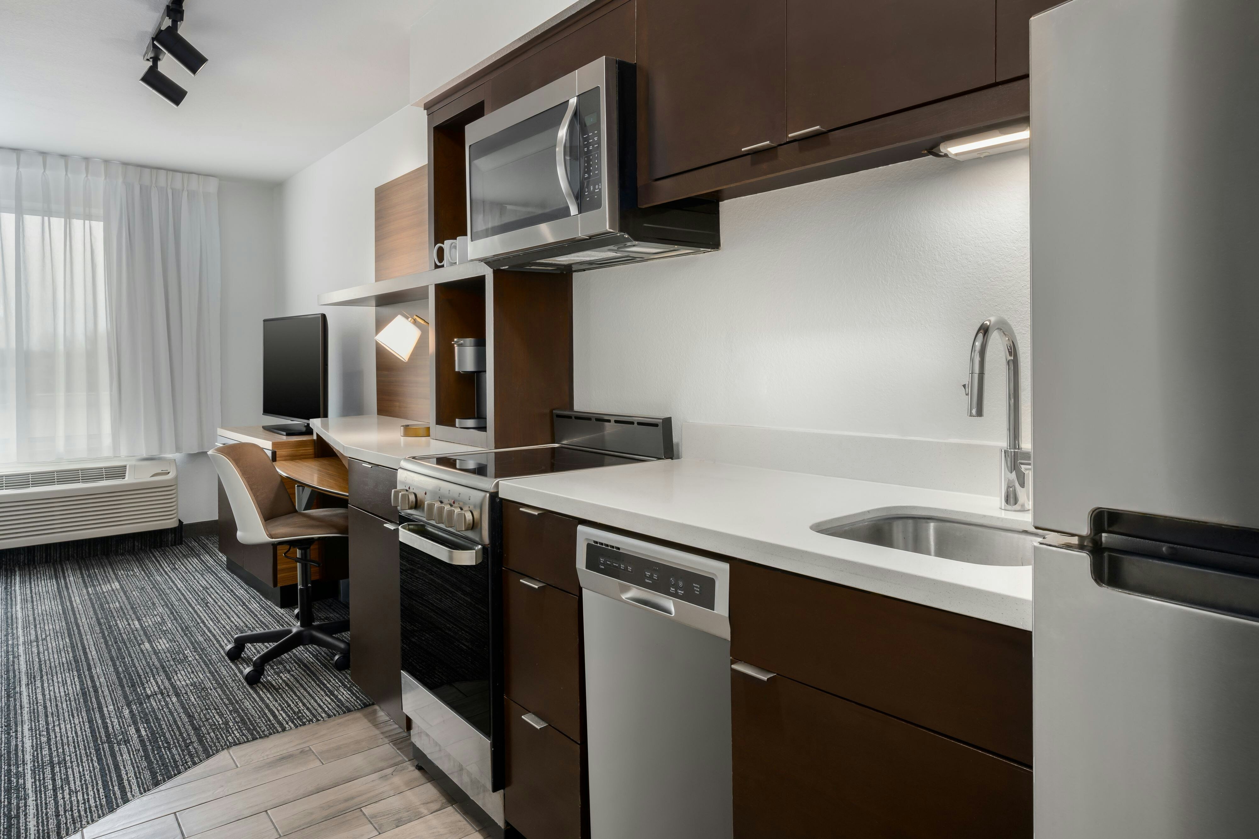 TownePlace SUites by Marriott Montgomery EastChase-guestroom-One-Bedroom Suite Kitchen.jpg