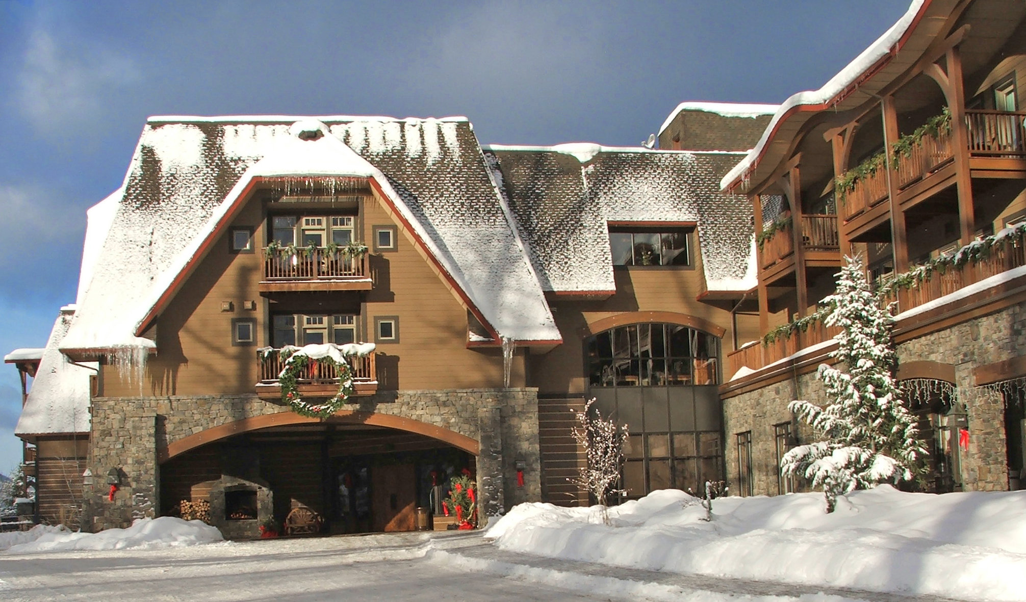 Lodge Entrance in Winter