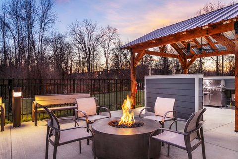 Grill your favorite meal in our inviting outdoor space.