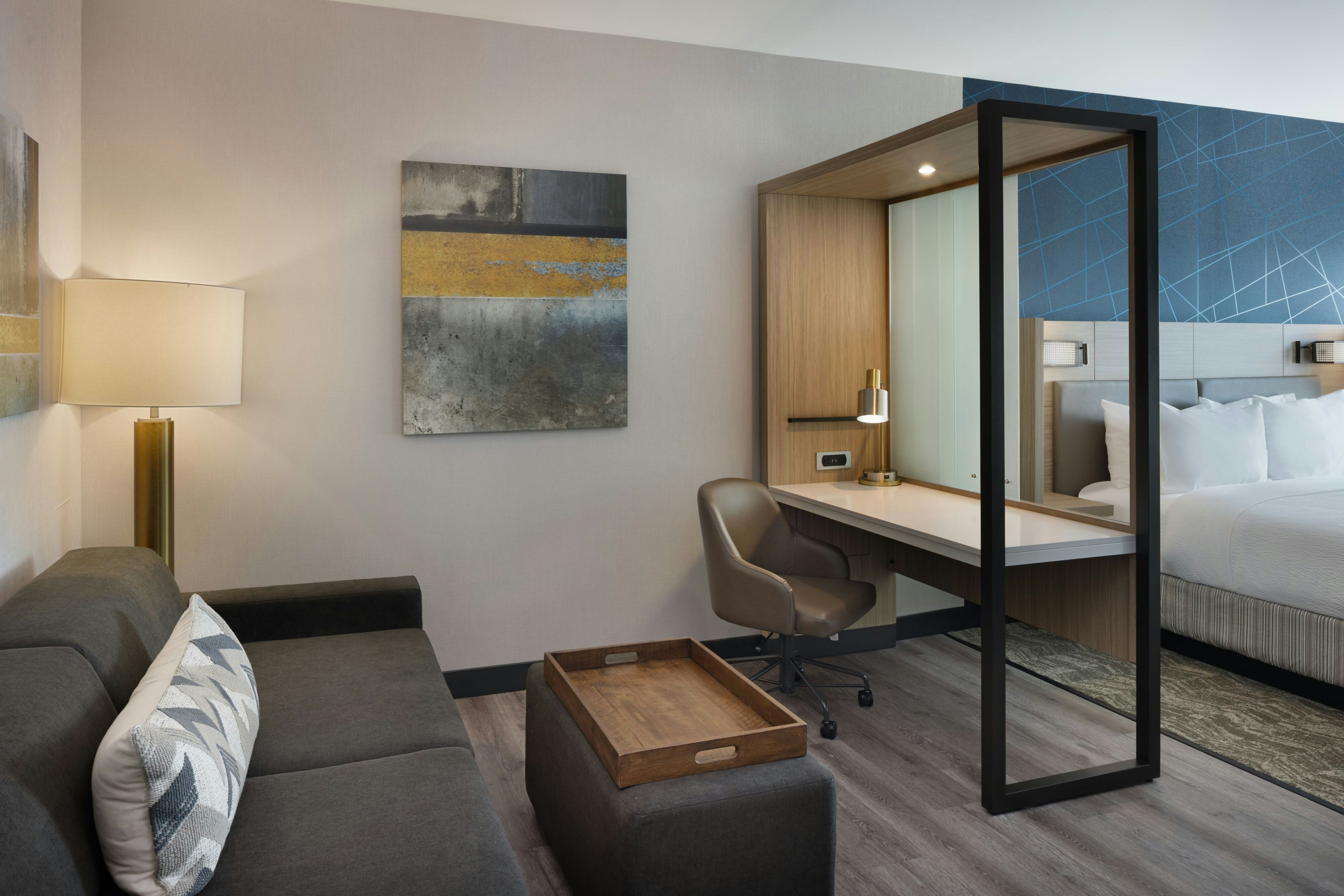SpringHill Suites by Marriott Newburgh Evansville-guestroom-Living area with trundle bed..jpg