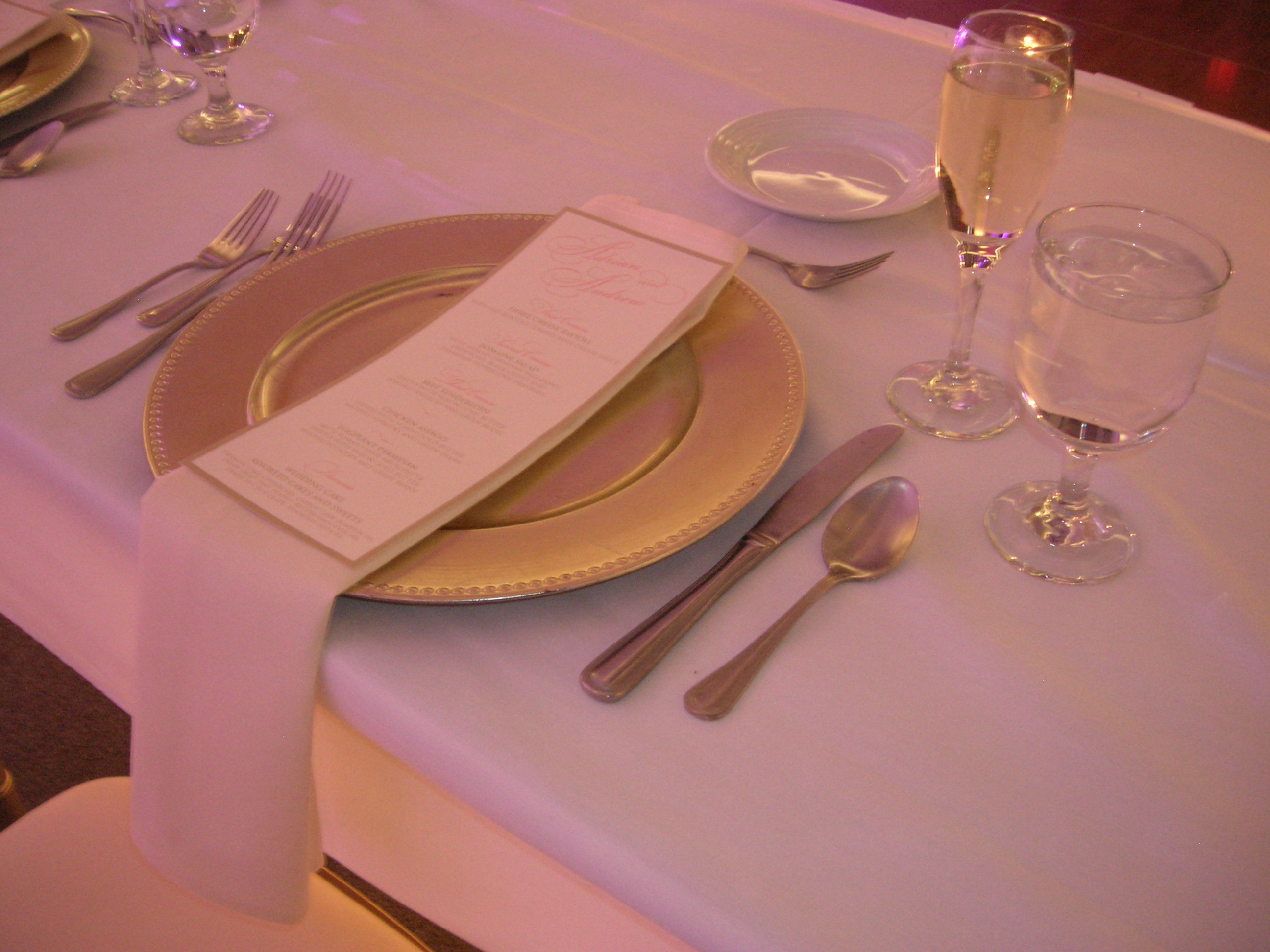 Place setting - Special Events