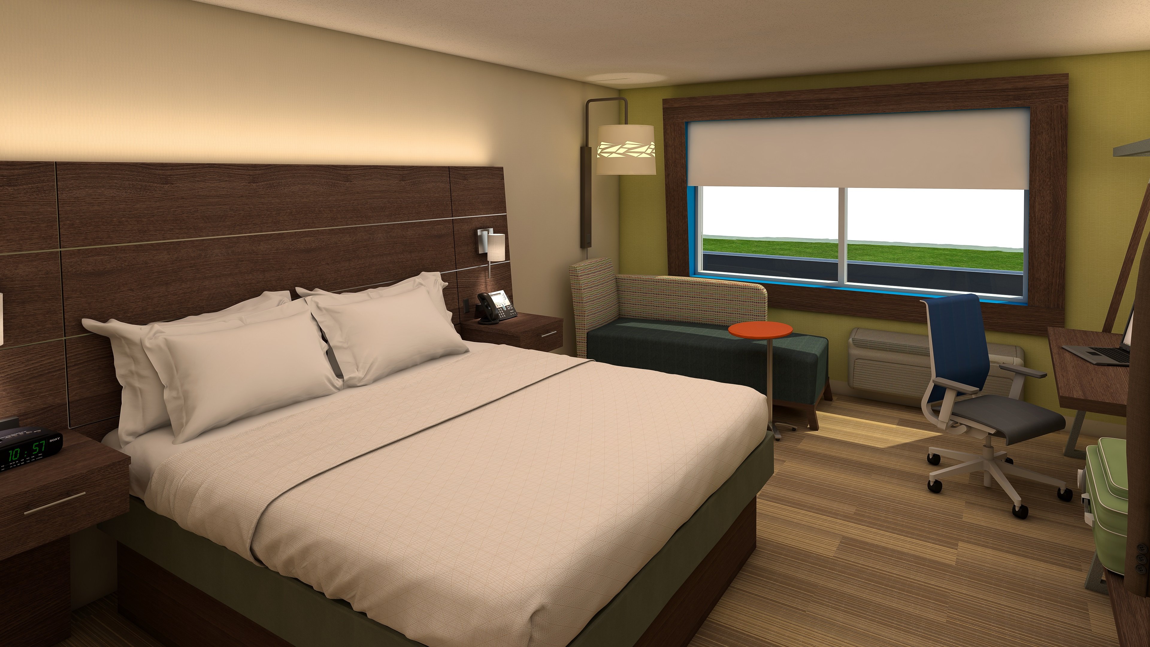 HOLIDAY INN EXP STES? ATHENS BY IHG-guestroom-One plush king bed room with work desk and chaise.jpg